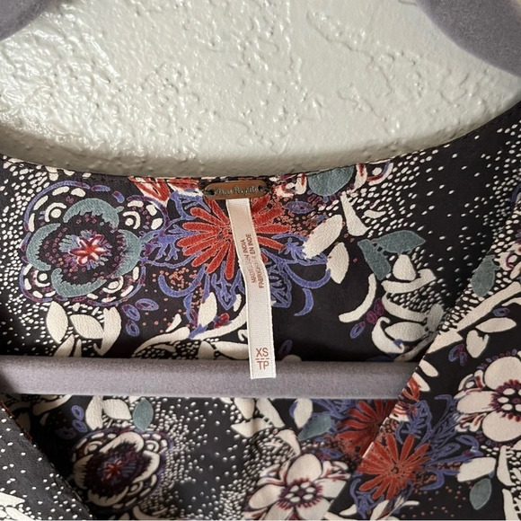 FREE People Stealing Fire Printed Mini Dress XS Boho Bohemian - Picture 9 of 10